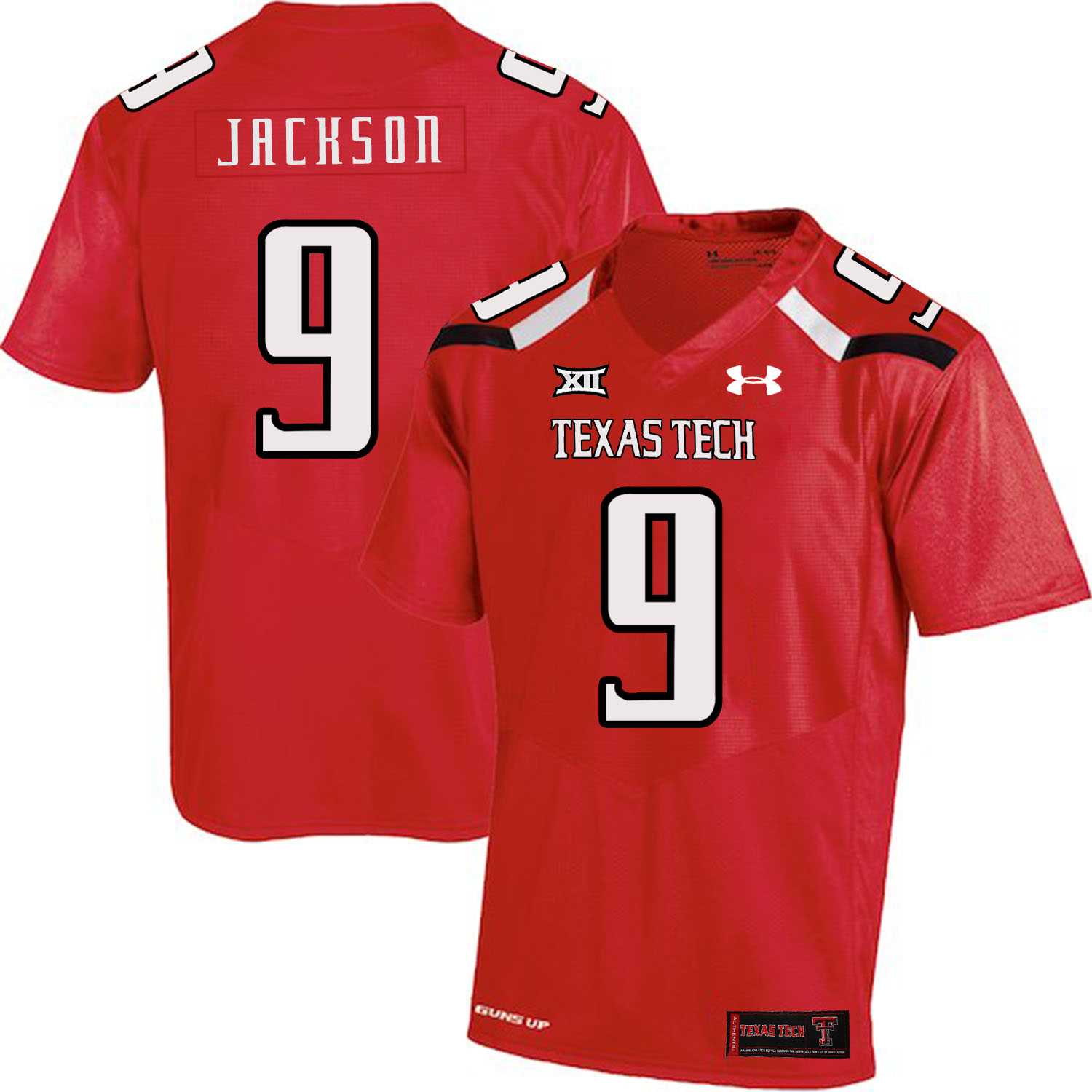 Texas Tech Red Raiders #9 Branden Jackson Red College Football Jersey